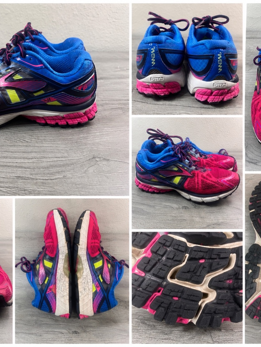 Brooks  Ravenna Women's Running Shoes - Blue, Pink & Yellow Accents Size 9.5(41)